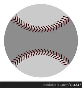 Softball ball icon flat isolated on white background vector illustration. Softball ball icon isolated