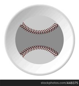 Softball ball icon in flat circle isolated vector illustration for web. Softball ball icon circle