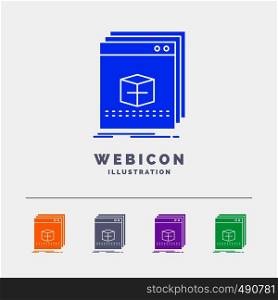 software, App, application, file, program 5 Color Glyph Web Icon Template isolated on white. Vector illustration. Vector EPS10 Abstract Template background