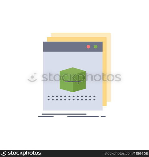 software, App, application, file, program Flat Color Icon Vector