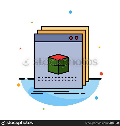 software, App, application, file, program Flat Color Icon Vector