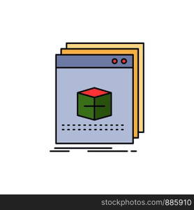 software, App, application, file, program Flat Color Icon Vector