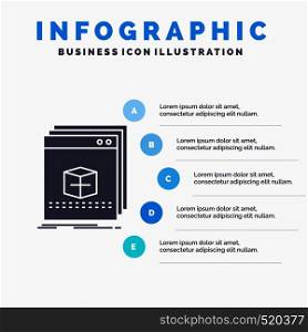 software, App, application, file, program Infographics Template for Website and Presentation. GLyph Gray icon with Blue infographic style vector illustration.. Vector EPS10 Abstract Template background