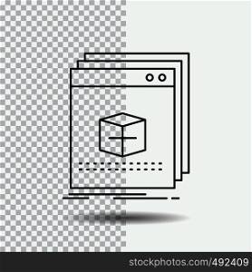 software, App, application, file, program Line Icon on Transparent Background. Black Icon Vector Illustration. Vector EPS10 Abstract Template background