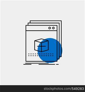 software, App, application, file, program Line Icon. Vector EPS10 Abstract Template background