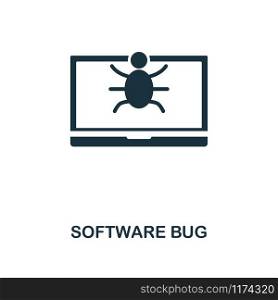 Software Bug icon. Monochrome style design from internet security collection. UI. Pixel perfect simple pictogram software bug icon. Web design, apps, software, print usage.. Software Bug icon. Monochrome style design from internet security icon collection. UI. Pixel perfect simple pictogram software bug icon. Web design, apps, software, print usage.