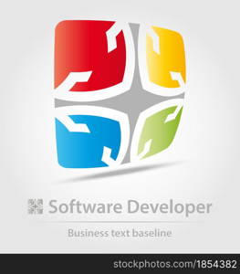 Software developer business icon for creative design work. Software developer business icon