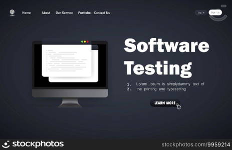 Software development, programming, coding testing illustration. Vector on isolated background. EPS 10.. Software development, programming, coding, testing illustration. Vector on isolated background. EPS 10