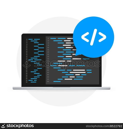 Software development, programming, coding vector concept. Isometric vector illustration. Landing page concept. Software development, programming, coding vector concept. Isometric vector illustration. Landing page concept.