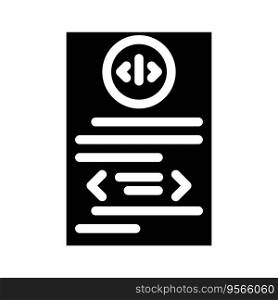 software documentation glyph icon vector. software documentation sign. isolated symbol illustration. software documentation glyph icon vector illustration