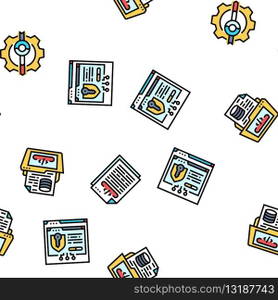 software engineer computer code vector seamless pattern thin line illustration. software engineer computer code seamless pattern vector