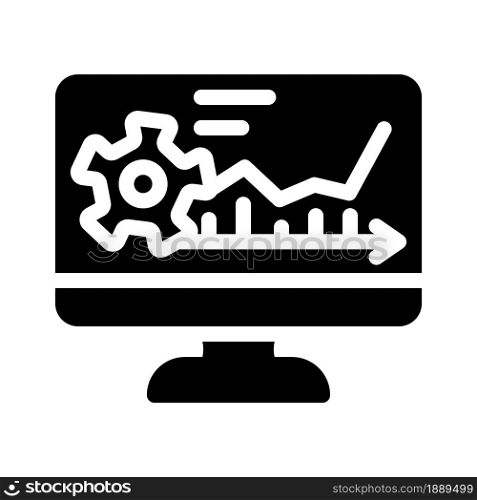 software erp glyph icon vector. software erp sign. isolated contour symbol black illustration. software erp glyph icon vector illustration