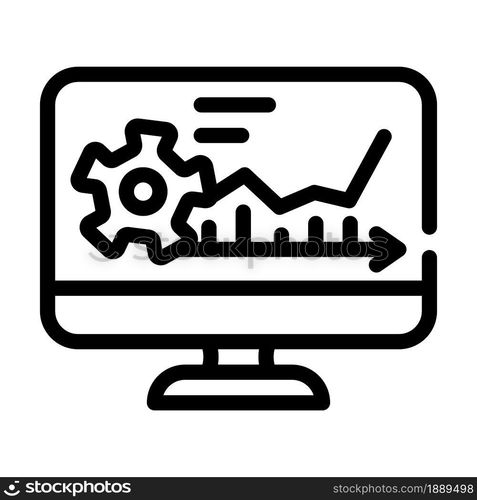 software erp line icon vector. software erp sign. isolated contour symbol black illustration. software erp line icon vector illustration