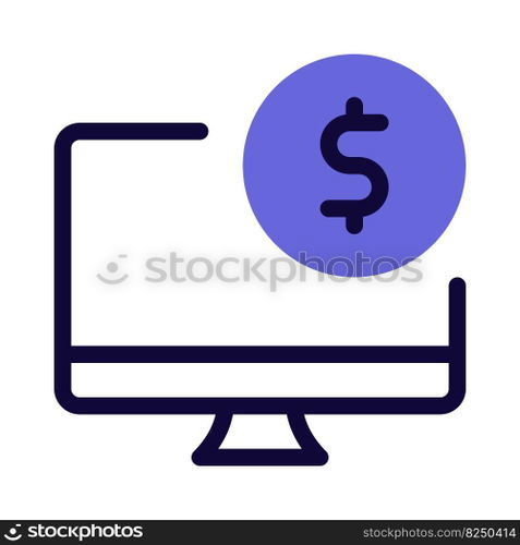 Software for processing payments installed in computer.