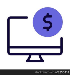 Software for processing payments installed in computer.