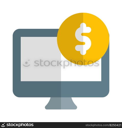 Software for processing payments installed in computer.