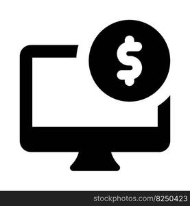 Software for processing payments installed in computer.