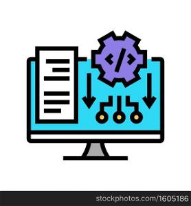 software system color icon vector. software system sign. isolated symbol illustration. software system color icon vector illustration