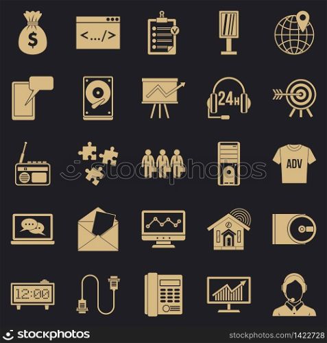 Software system icons set. Simple set of 25 software system vector icons for web for any design. Software system icons set, simple style