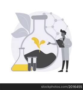 Soil chemistry abstract concept vector illustration. Soil chemical analysis, bioremediation, environmental problem, laboratory service, pollution level, agricultural chemistry abstract metaphor.. Soil chemistry abstract concept vector illustration.