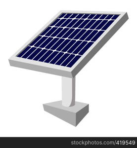 Solar battery cartoon icon on a white background. Solar battery cartoon icon