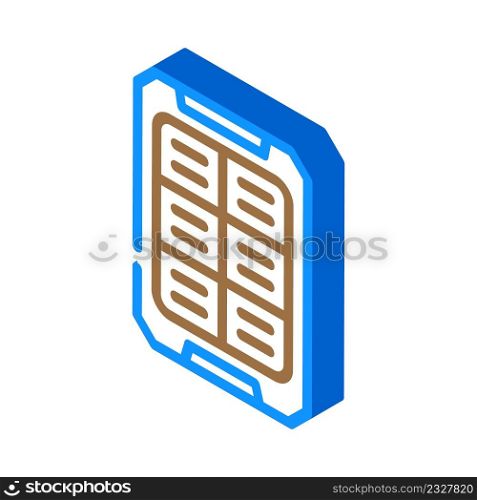 solar battery gadget isometric icon vector. solar battery gadget sign. isolated symbol illustration. solar battery gadget isometric icon vector illustration