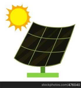 Solar battery icon. Cartoon illustration of solar battery vector icon for web. Solar battery icon, cartoon style