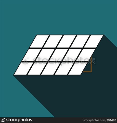 Solar battery icon. Flat illustration of solar battery vector icon for web. Solar battery icon, flat style