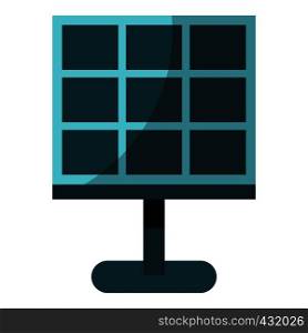 Solar battery icon flat isolated on white background vector illustration. Solar battery icon isolated