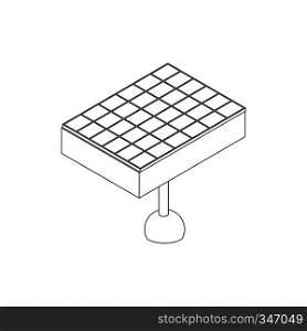 Solar battery icon in isometric 3d style on a white background. Solar battery icon, isometric 3d style
