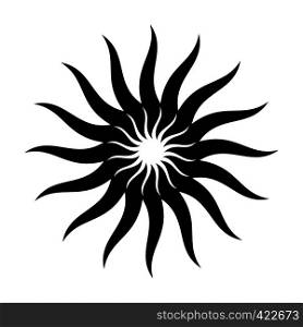 Solar energy black simple icon isolated on a white . Solar energy black simple icon