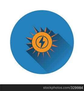 Solar energy icon. Flat color design. Vector illustration.