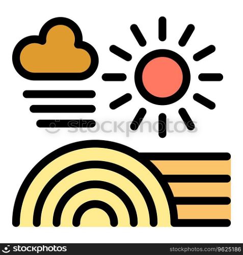 Solar energy icon outline vector. Eco power. Water leaf color flat. Solar energy icon vector flat