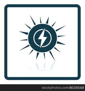 Solar energy icon. Shadow reflection design. Vector illustration.