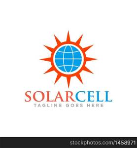 Solar Energy Logo Design Vector