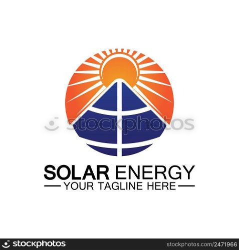 Solar Energy Logo Design Vector Template