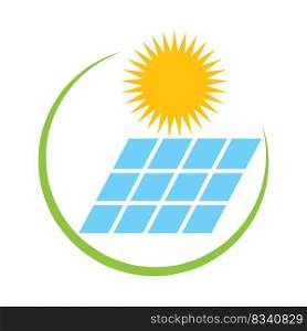 Solar energy logo icon design illustration