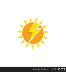solar energy logo vector icon illustration design