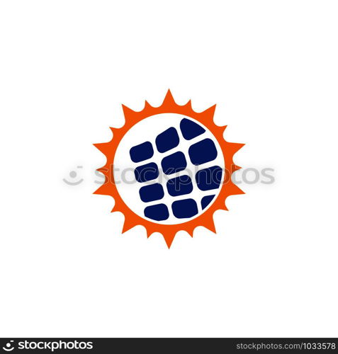 solar energy logo vector template