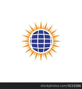 solar energy logo vector template