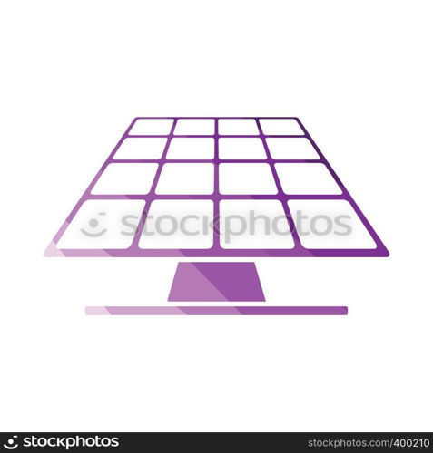 Solar energy panel icon. Flat color design. Vector illustration.