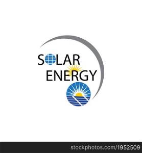 Solar logo energy icon vector design