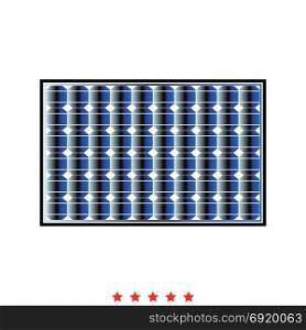 Solar panel icon .