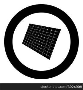 Solar panel icon black color in circle. Solar panel icon black color in circle vector illustration isolated