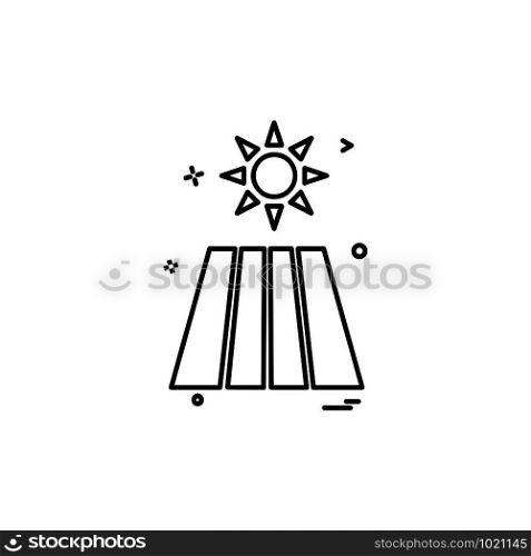Solar panel icon design vector