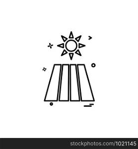 Solar panel icon design vector