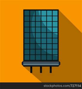 Solar panel icon. Flat illustration of solar panel vector icon for web. Solar panel icon, flat style