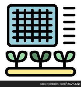 Solar panel icon outline vector. Digital future. Smart data color flat. Solar panel icon vector flat