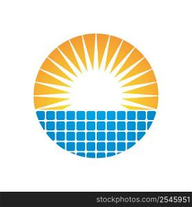Solar panel logo vector flat design