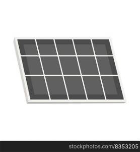 Solar panel semi flat color vector object. Powering home with sun energy. Residential solar system. Full sized item on white. Simple cartoon style illustration for web graphic design and animation. Solar panel semi flat color vector object